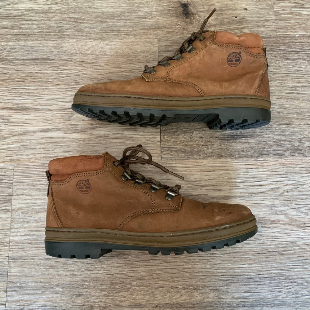 Timberland Kids Euro Hiker Brown Leather Boots - Size 7M Hiking Shoes